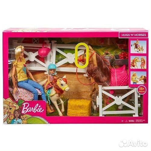 Barbie Барби Челси и любимые лошадки, FXH15