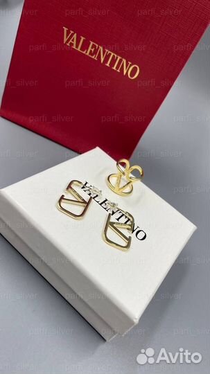 Набор серьги и кольцо Valentino
