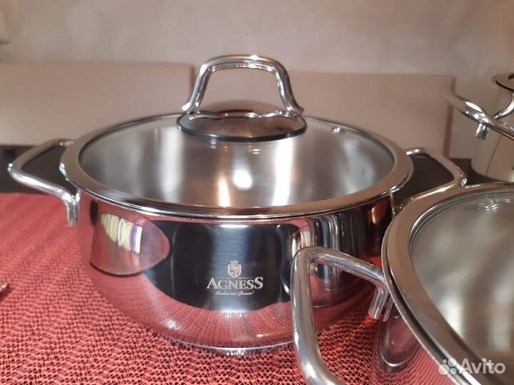 Кастрюля тяжелая 6,3 л Турция (индукция) Гармония