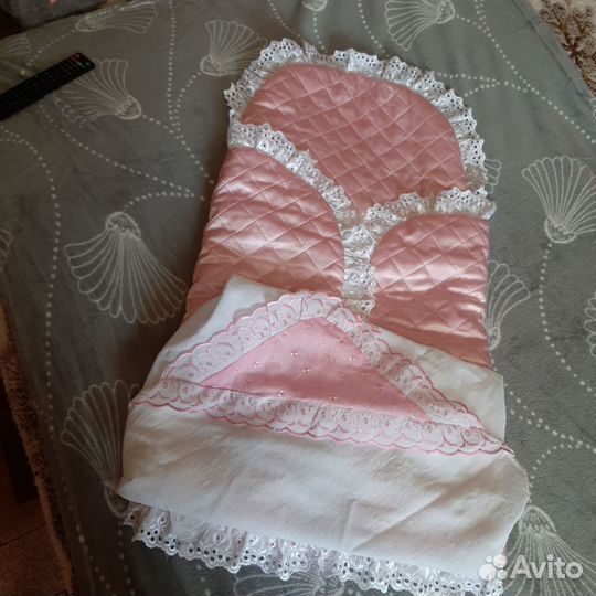 Конверт на выписку девочки зимний