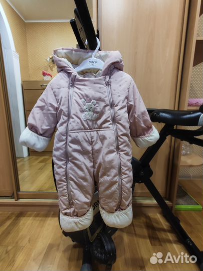 Зимний комбинезон для девочки 74