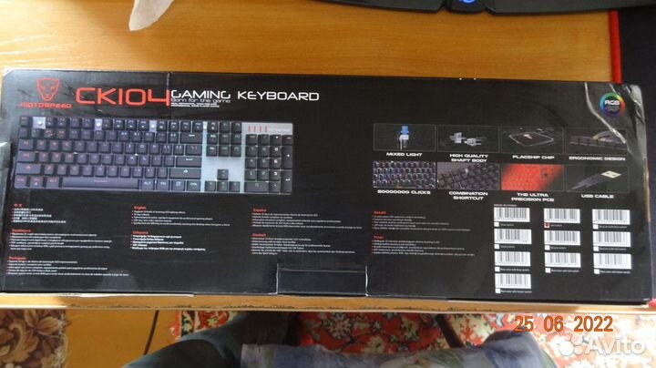 Игровая клавиатура проводная Motospeed CK104