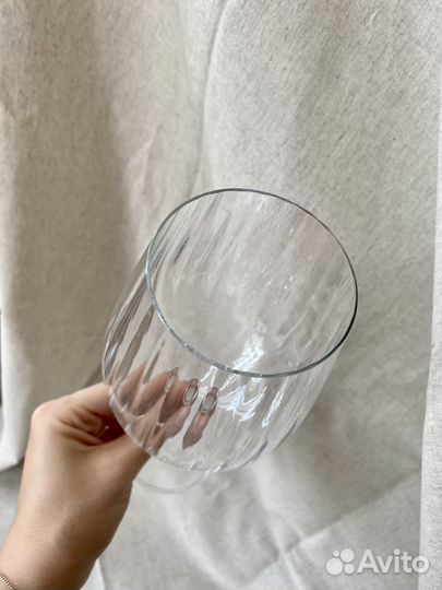 Хрустальные бокалы рифленые zara