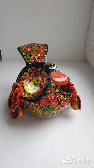 Утка-братина с ковшами-чарками хохлома