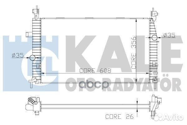 Радиатор охлаждения двигателя opel meriva A 03