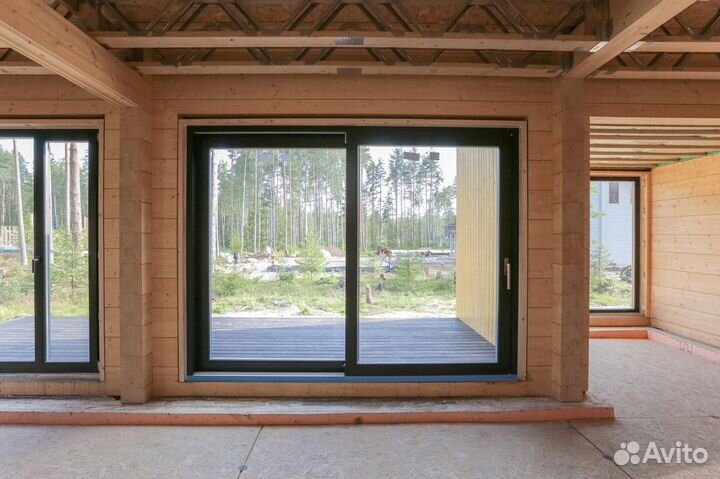 Наклонно-сдвижные оконные порталы