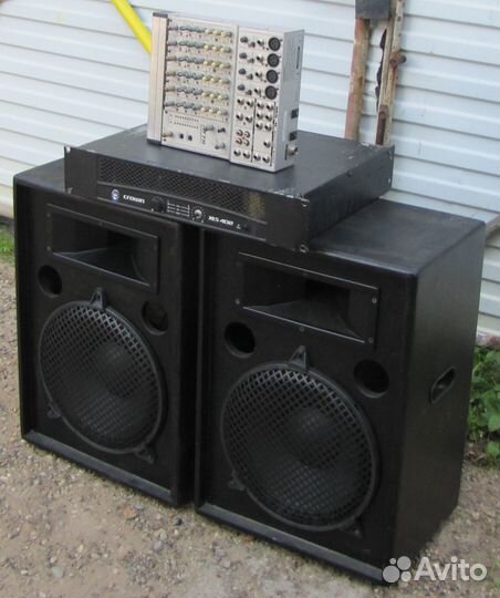 Колонки Frank Audio 1100W 2шт Pro Усилитель Микшер