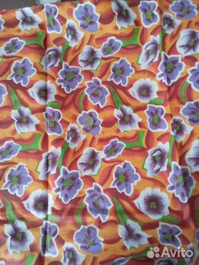 Отрез ткани СССР. Сатин цветной. 3 м