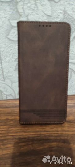 Кожаный флип чехол для сяоми 9s новый