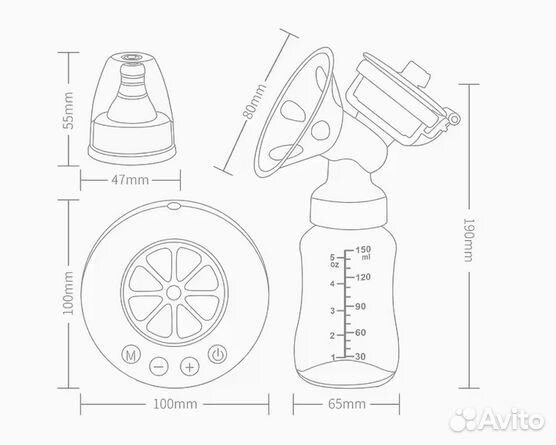Молокоотсос двойной электрический intlligent S009
