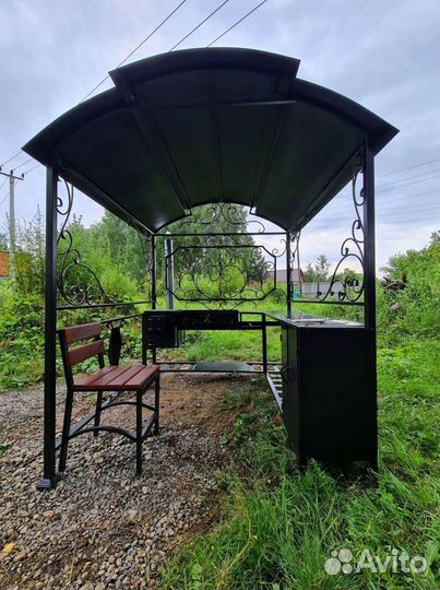 Мангал с крышей
