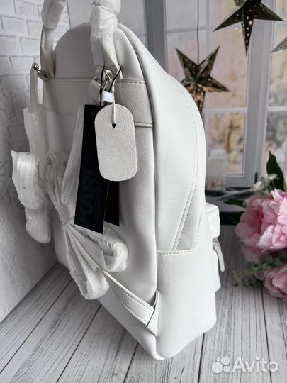 Рюкзак Karl Lagerfeld белый кожаный