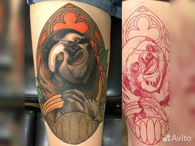 Бумага трафарет для татуировки S8 красная 1 лист