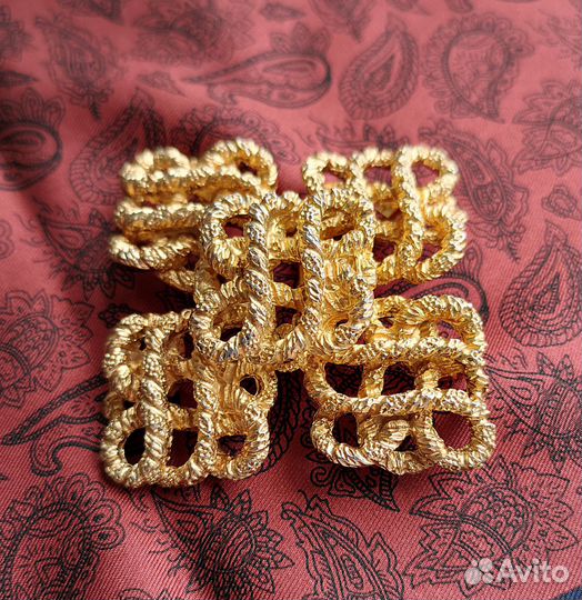 Брошь - подвеска lucien piccard Мальтийский крест