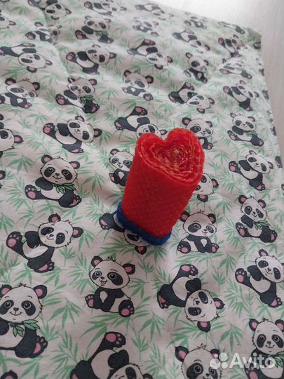 Свеча-сердце из натуральной вощины