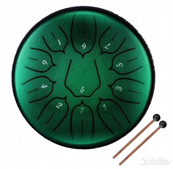 Глюкофон барабан чехол новый 11 тонов 15см