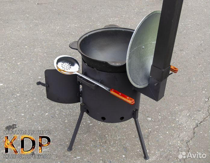 Печь + казан + шумовка