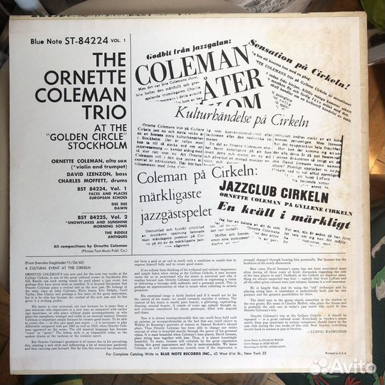 Ornette Coleman – AT The Golden Circle Stockholm