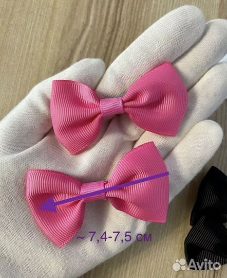 Бантики на заколке маленькие