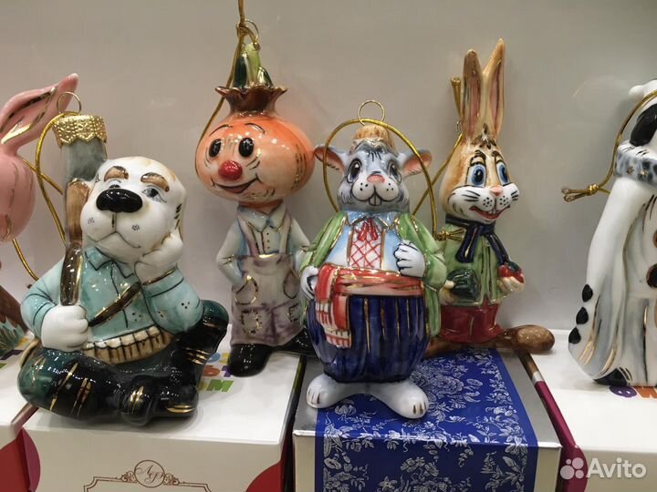 Ёлочные фарфоровые игрушки. Лефортовский завод