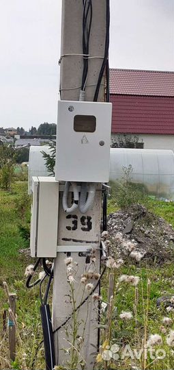 Установка столба для электричества монтаж 220в380в