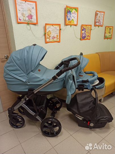 Коляска лимитка Baby Merc Zipy Q 3 в 1. Экокожа