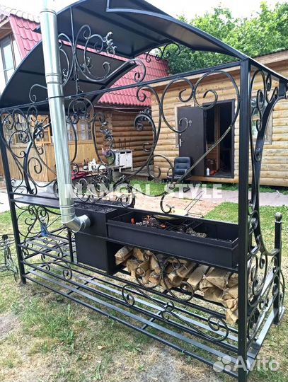 Мангал с крышей