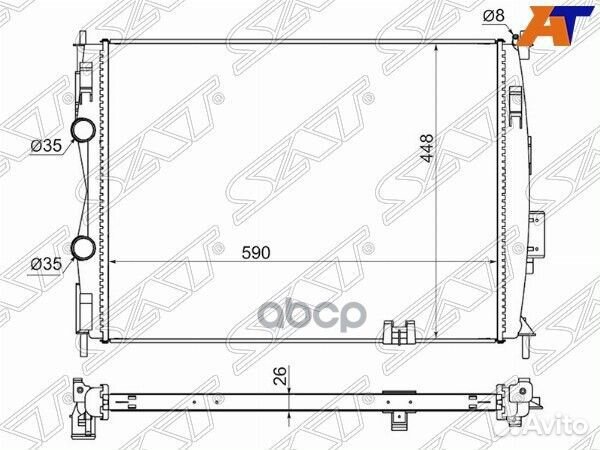 Радиатор Nissan Qashqai 06-13 / Qashqai+2 08-14