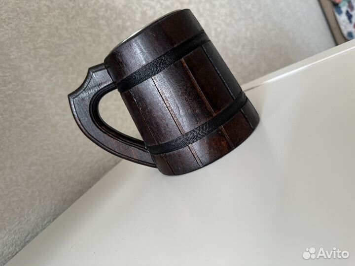 Пивная деревянная кружка подарок сувенир