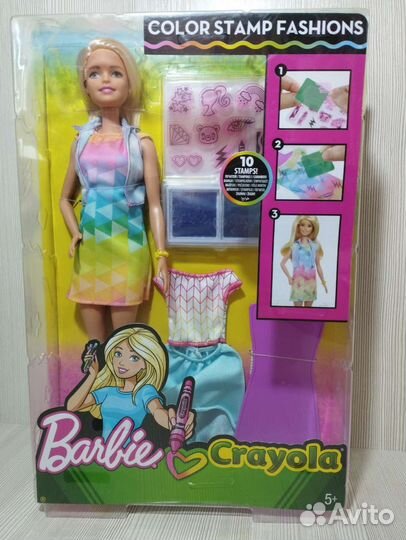 Кукла Barbie Crayola модные штампы FRP04/FRP05
