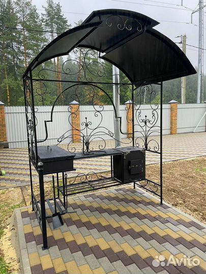 Дачный мангал с печкой