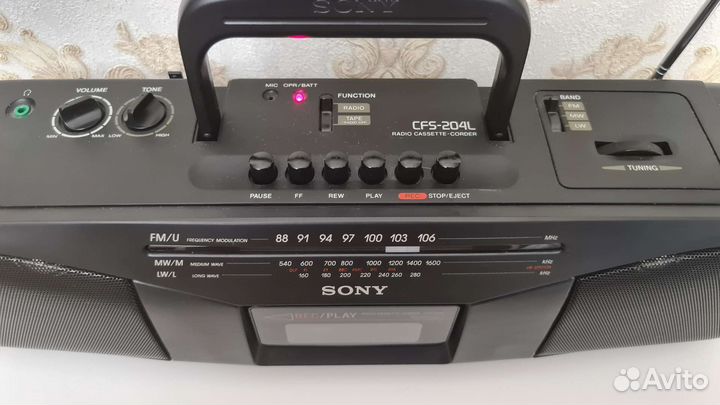 Кассетный Магнитафон Soni CFS-204l. Malaysia