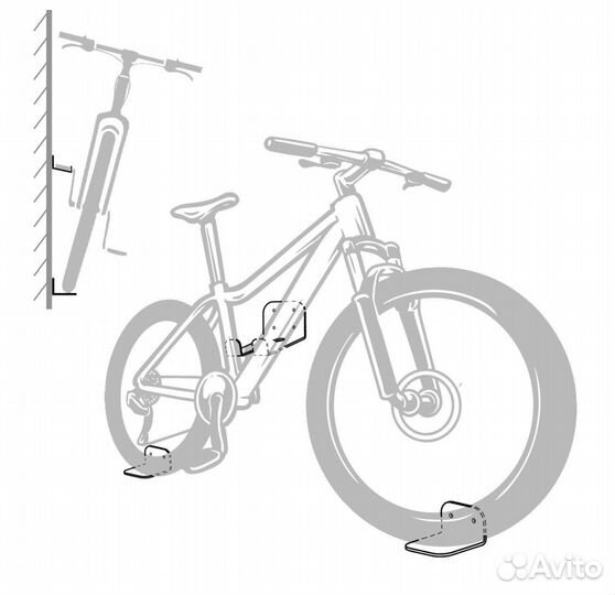 Крепление / подвес для велосипеда на стену