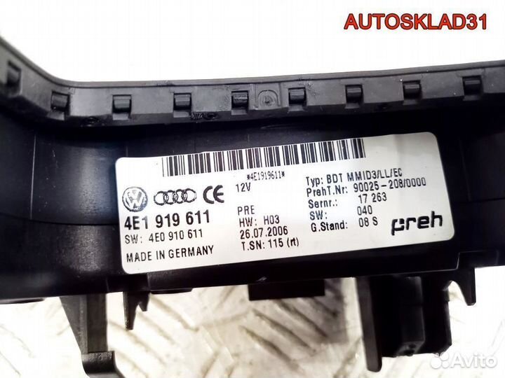Блок кнопок MMI Audi A8 4E 4E1919611