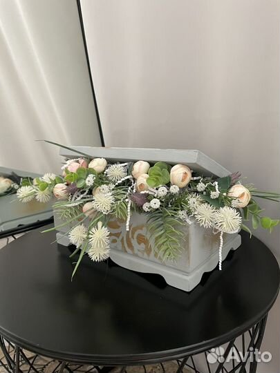 Шкатулка деревянная винтаж