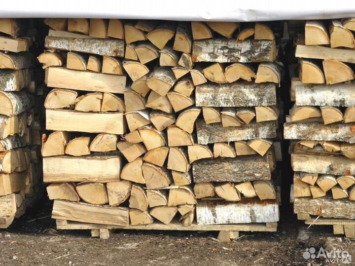 Дрова березовые. Колотые