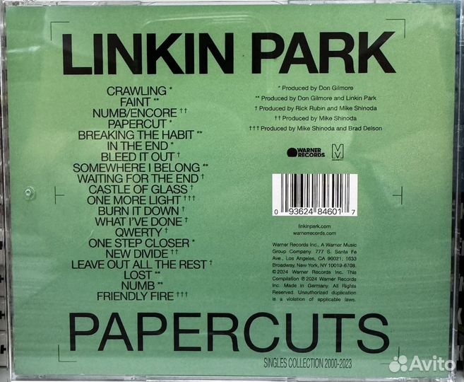 Cd диски с музыкой Linkin Park 2024