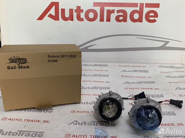 Туманки на hyundai solaris 2 2 линзовые LED salman