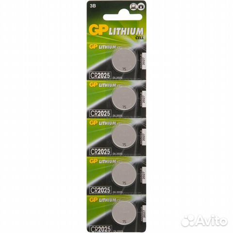 Батарейки GP CR2025-7CR5 CR2025 5шт #81521