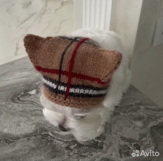 Шапка для собаки, для кошки в стиле burberry