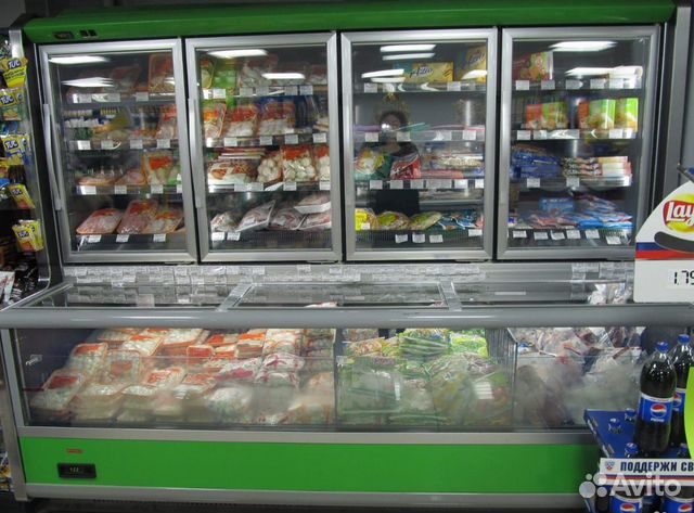 Холодильная горка с дверками -18* Арнег-260см