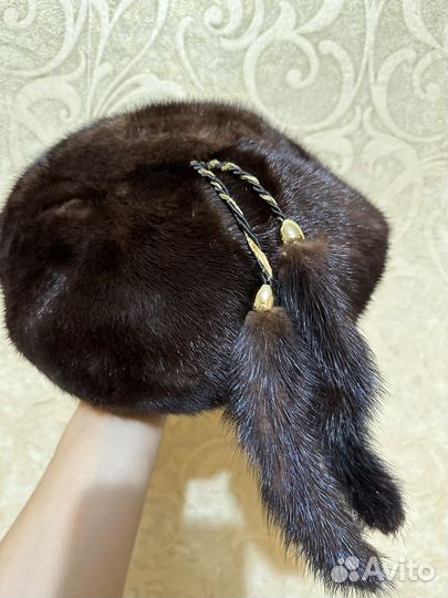 Шапка зимняя норковая женская