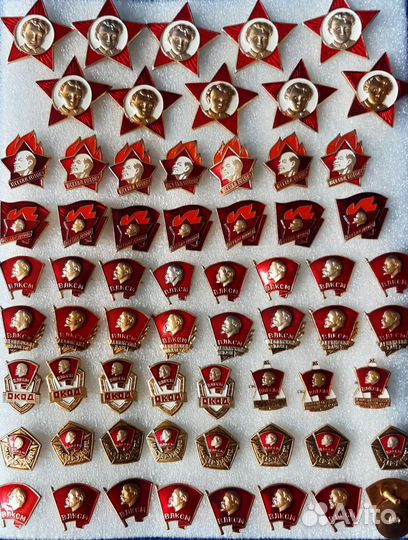 Значки СССР Октябренок, Пионер, влксм