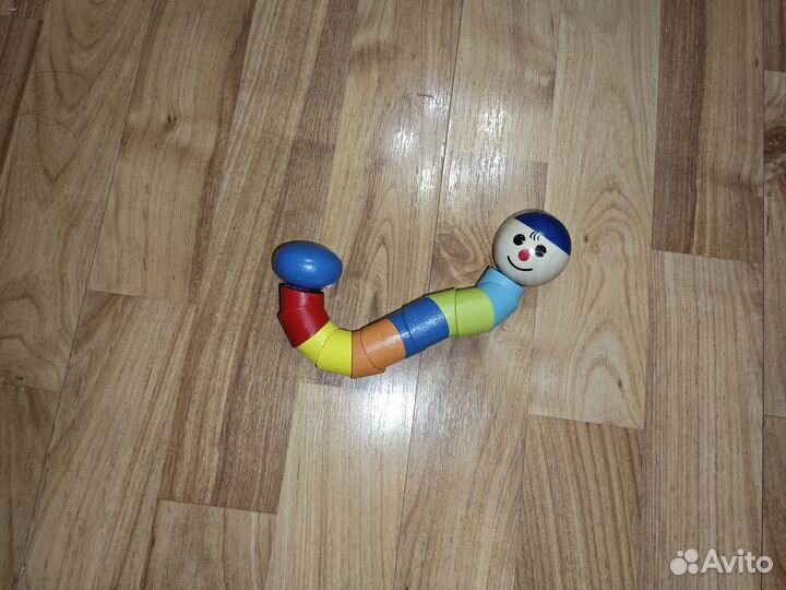 Развивающие игрушка деревянный червяк