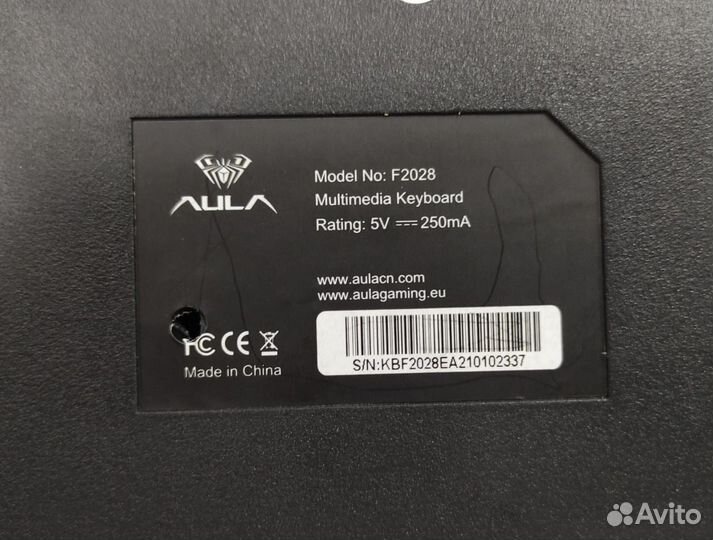 Клавиатура проводная aula Wind F2028