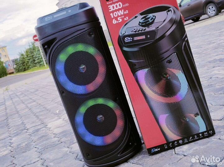 Блютус колонка с караоке и светомузыкой