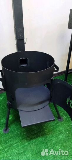 Печь с трубой для казана 8-10 литров
