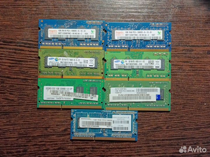 Оперативная память DDR3/DDR2/DDR для ноутбуков