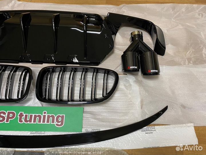 Сет на BMW F10 диффузор/решетка/насадки