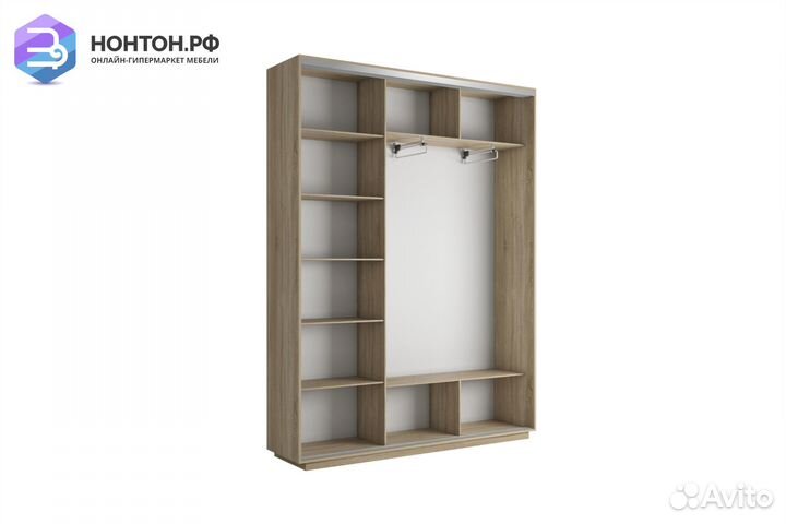 Шкаф-купе 3-х дверный Экспресс 45 сонома